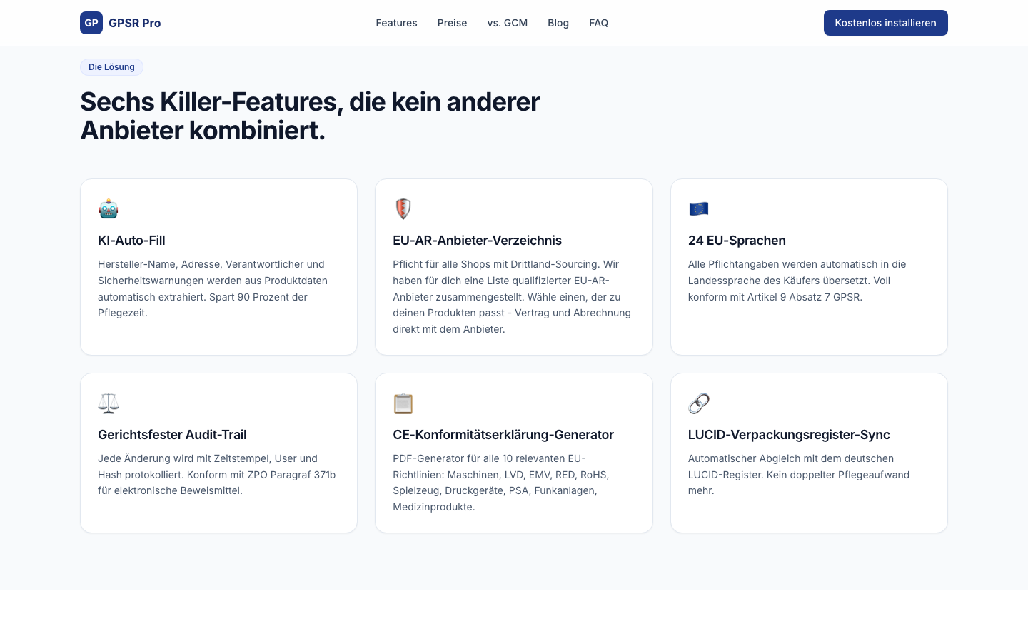 GPSR Pro EU-AR-Anbieter-Verzeichnis: kuratierte Liste externer EU-Verantwortlicher für Shops mit Drittland-Sourcing