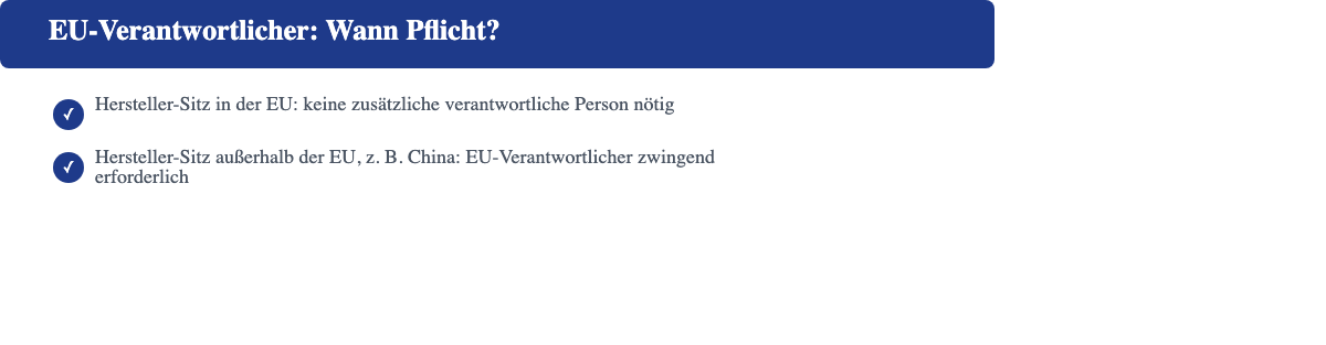 Checkliste: Wann ein EU-Verantwortlicher für Kaufland und OTTO nötig ist